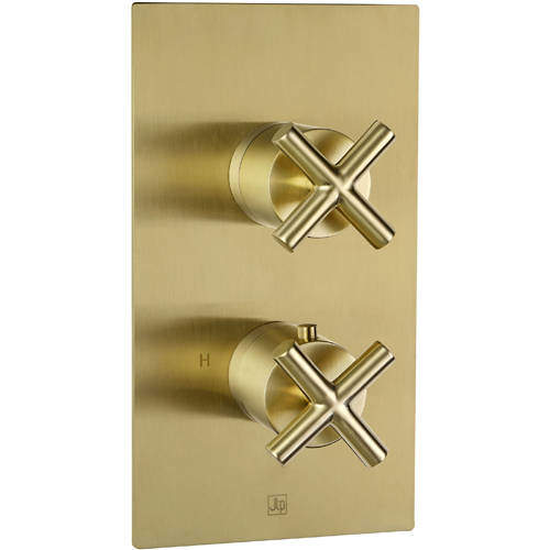 JTP Solex Concealed Thermostatic Shower Valve (1 Outlet, Brushed Brass).