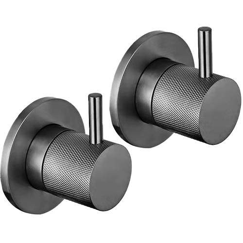 JTP Vos Designer Wall Valves (Brushed Black).