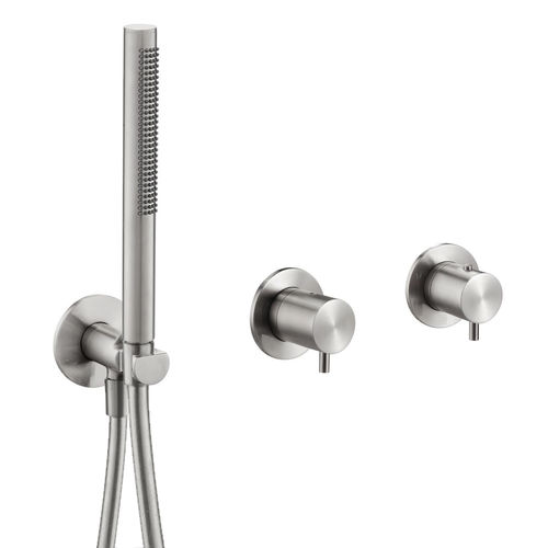 JTP Inox Concealed Thermostatic Shower Valve With Handset (2 Outlets, Stainless Steel).