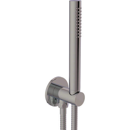 JTP Inox Shower Outlet With Handset & Hose (Stainless Steel).