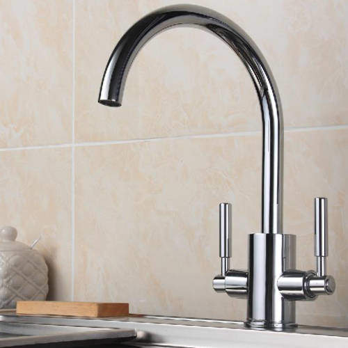 JTP Kitchen Newbury Kitchen Tap With Lever Handles (Chrome).