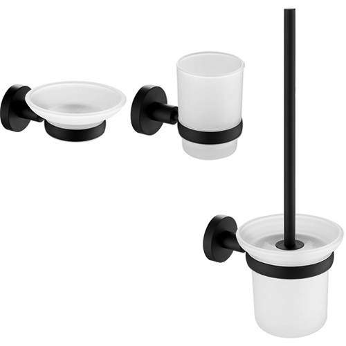 JTP Vos Bathroom Accessories Pack 11 (Matt Black).