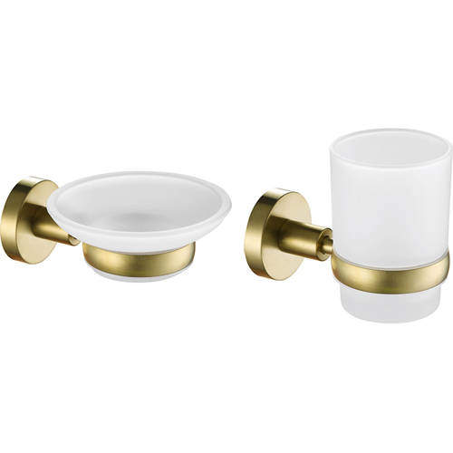 JTP Vos Bathroom Accessories Pack 1 (Brushed Brass).