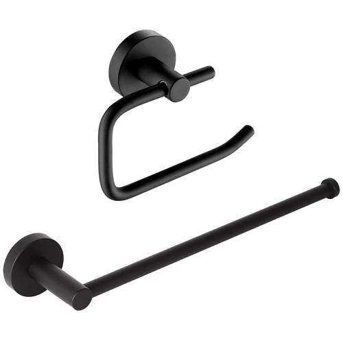 JTP Vos Bathroom Accessories Pack 9 (Matt Black).