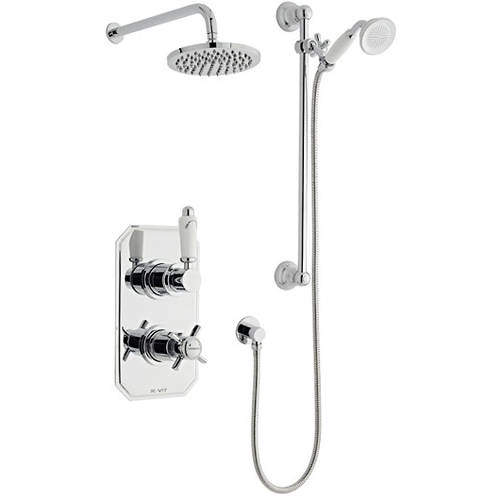 Kartell Klassique Shower Valve, Slide Rail Kit With Head & Arm (Option 3).