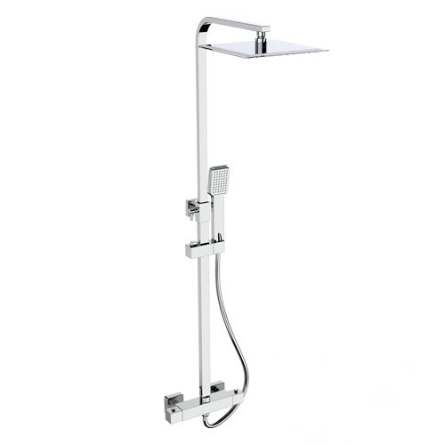 Kartell Pure Exposed Shower Valve With Rigid Riser Kit (Chrome).