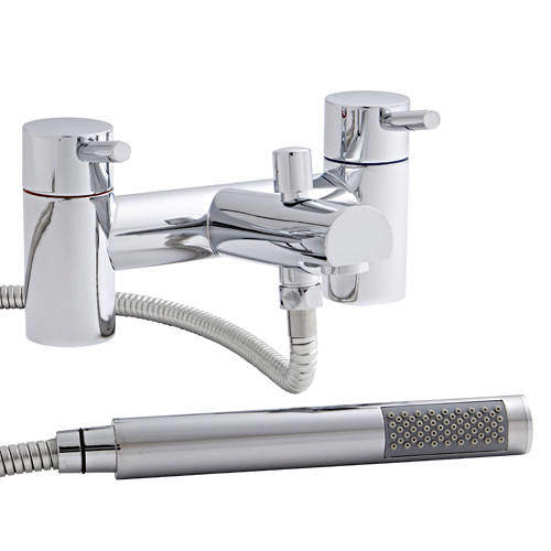 Kartell Plan Bath Shower Mixer Tap With Kit (Chrome).