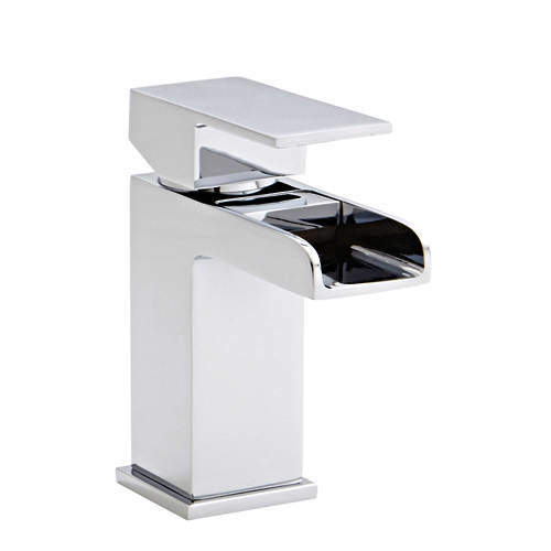 Kartell Phase Mini Waterfall Basin Mixer Tap With Click Waste (Chrome).