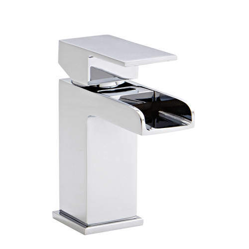 Kartell Phase Waterfall Basin Mixer Tap With Click Clack Waste (Chrome).