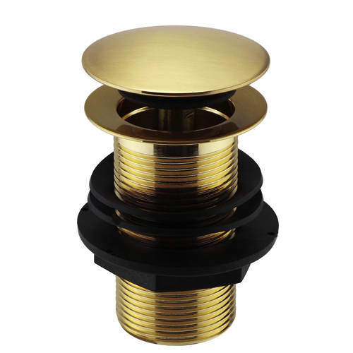 Kartell Ottone Click Clack Basin Waste (Un-Slotted, Brushed Brass).