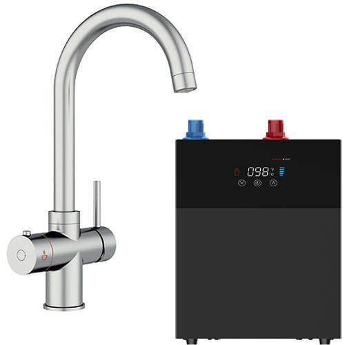 Kedl Tundra Digital 3 In 1 Boiling Water Kitchen Tap (Chrome, 4.0L).