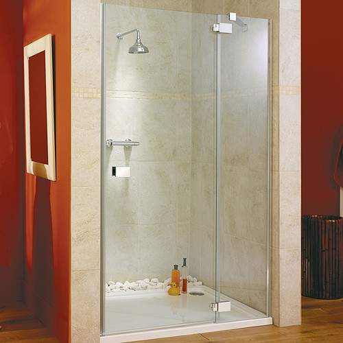 Hinged Shower Door Glass Panel Right Hand 1400x1950mm Lakes