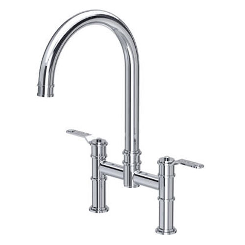 Perrin & Rowe Armstrong Kitchen Tap With Lever Handles (Chrome).