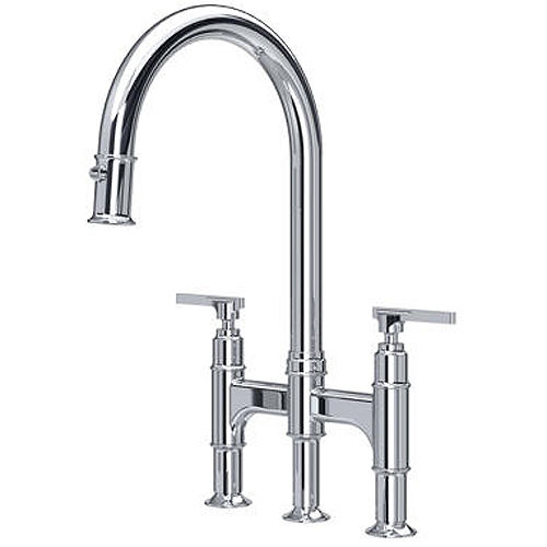 Perrin & Rowe Southbank Kitchen Tap With Lever Handles & Rinser (Chrome).