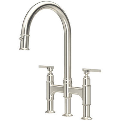 Perrin & Rowe Southbank Kitchen Tap With Lever Handles & Rinser (Pewter).