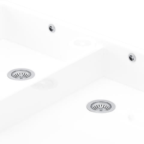 Perrin & Rowe Wastes Double Bowl Sink Waste and Overflow Kit (Chrome).