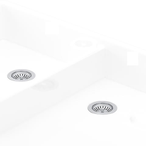 Perrin & Rowe Wastes Double Bowl Sink Waste (Chrome, No Overflow).