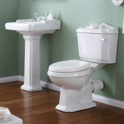 Legend 4 Piece Bathroom Suite 580mm Basin 2 Tap Holes Crown Crown Ceramics Legend 4 Piece Bathroom Suite 580mm Basin 2 Tap Holes