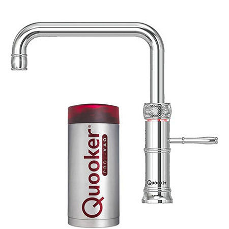 Quooker Classic Square Boiling Water Kitchen Tap. PRO3 (Polished Chrome).