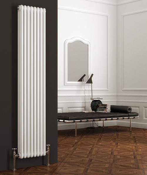 Reina Radiators Colona Vertical 3 Column Radiator (White). 1800x200mm.