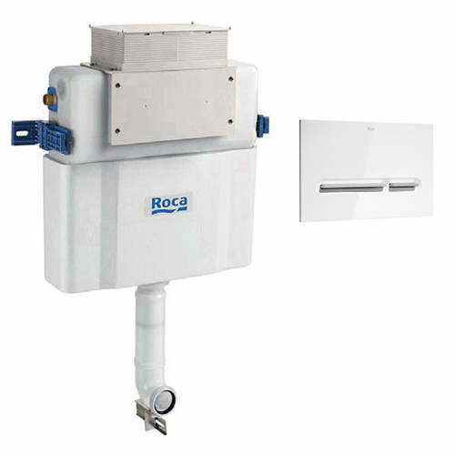 Roca Frames Low Height Concealed Cistern & PL5 Dual Flush Panel (Combi).
