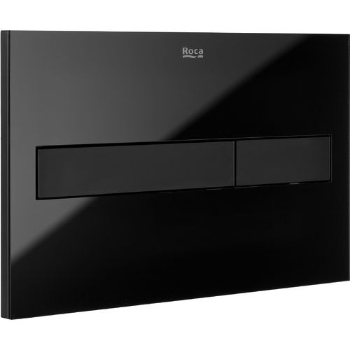 Roca Panels PL7 (DUPLO ONE) - Dual Flush Plate (Black Glass)