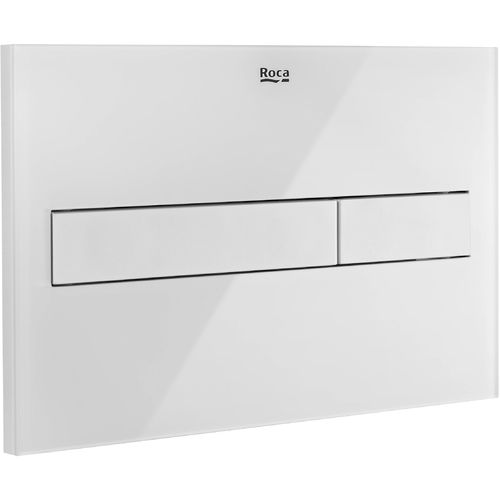 Roca Panels PL7 (DUPLO ONE) - Dual Flush Plate (White Glass)
