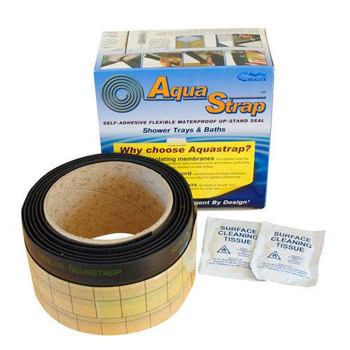 AquaStrap Shower Tray & Bath Sealing Strip (2.5 Meter Roll).