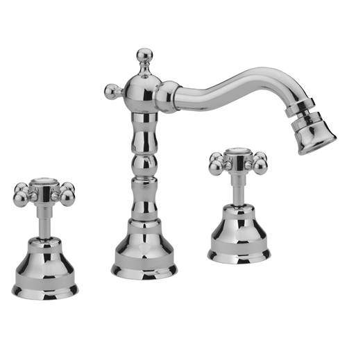 Tre Mercati Allora 3 Hole Bidet Tap & Waste (Chrome).