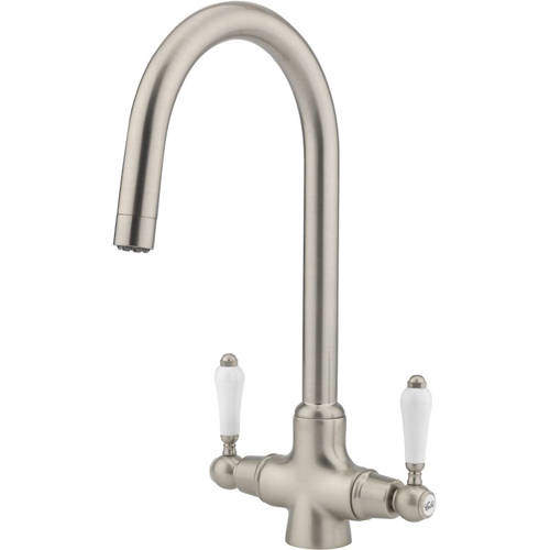 Tre Mercati Kitchen Little Venice Kitchen Tap With Swivel Spout (Pewter).