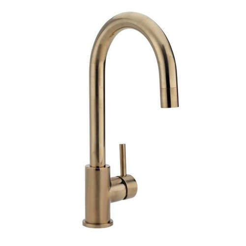 Tre Mercati Kitchener Mono Sink Mixer Tap (Brushed Gold).