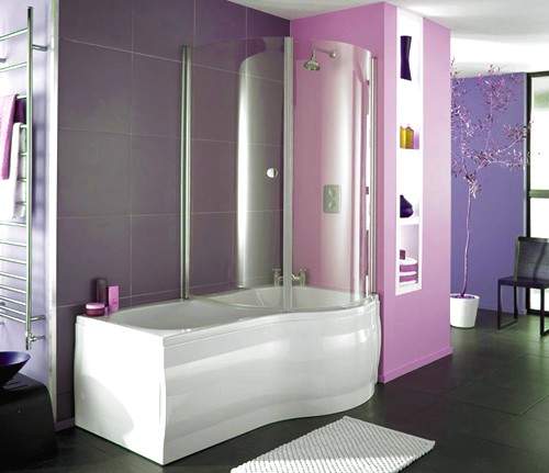 Complete Shower Bath Right Hand 1700x750mm Thames Ts Shbr Thames Complete Shower Bath Right Hand 1700x750mm