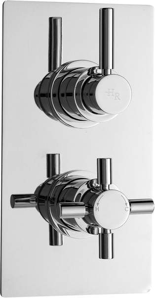 Hudson Reed Tec Pura twin concealed thermostatic valve with diverter