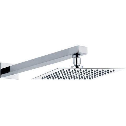 Component Ultra Thin Square Shower Head & Wall Mounting Arm. 200mm.