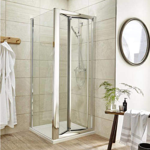 Nuie Enclosures Shower Enclosure With Bi-Fold Door (760x900mm).