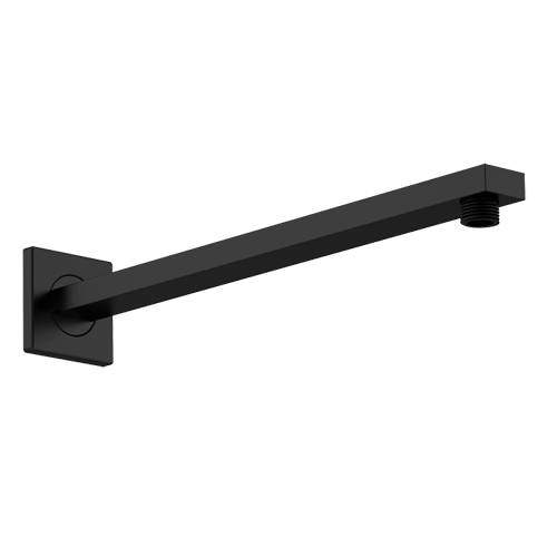 Nuie Showers Wall Mounted Rectangular Shower Arm (Matt Black).