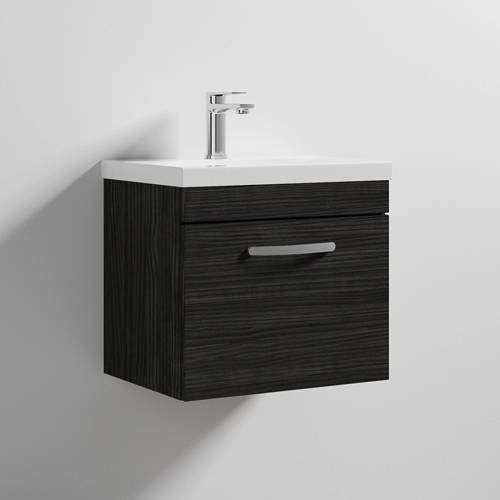 Nuie Furniture Wall Vanity Unit With 1 x Drawer & Basin 500mm (Hacienda).