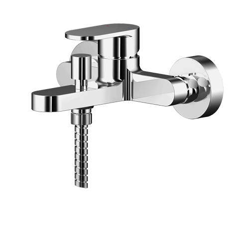 Nuie Binsey Wall Mounted Bath Shower Mixer Tap With Kit (Chrome).