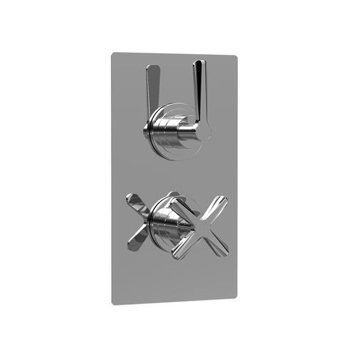Nuie Aztec Thermostatic Shower Valve With Diverter (2 Outlets, Chrome).