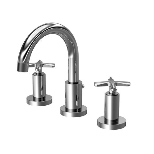 Nuie Aztec 3 Hole Basin Mixer Tap With Waste (Chrome).