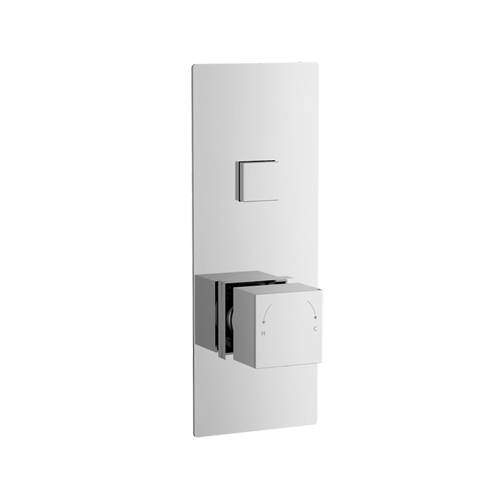 Nuie Showers Concealed Push Button Shower Valve (1 Outlet, Chrome).
