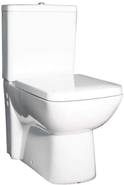 Hudson Reed Ceramics Flush To Wall Toilet Pan, Cistern & Soft Close Seat.