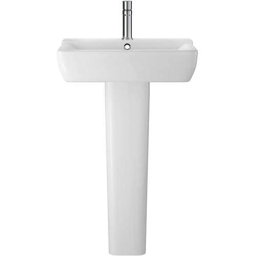 Hudson Reed Ceramics Arlo Basin & Full Pedestal 550mm.