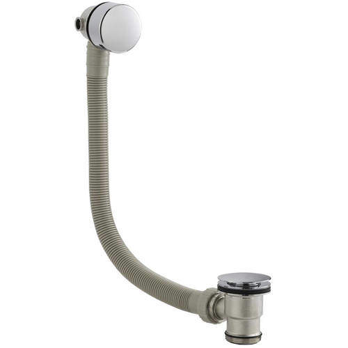 Wastes Round Slimline Freeflow Bath Filler Waste (Chrome).