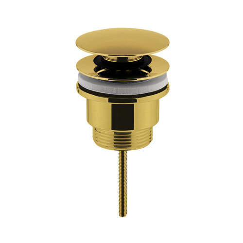 Wastes Universal Push Button Basin Waste (Brushed Brass).