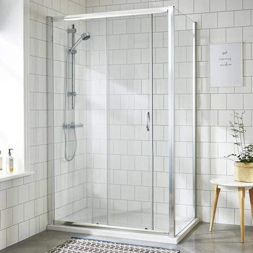Nuie Enclosures Shower Enclosure With Sliding Door (1000x760mm).