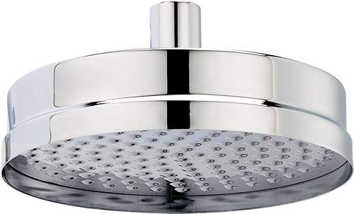 Hudson Reed Tec Round Shower Head (Chrome). 200mm.