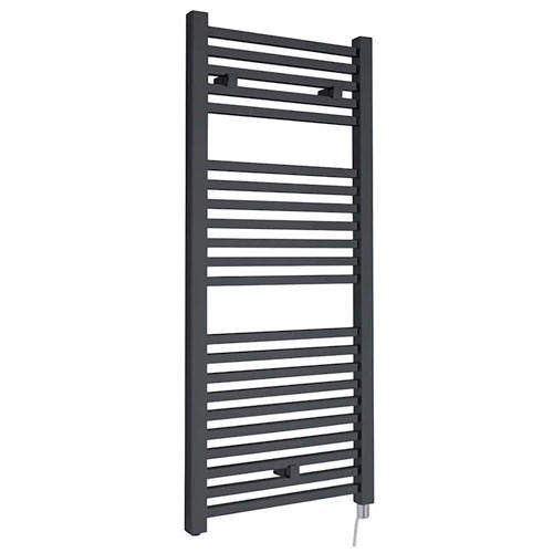 Hudson Reed Radiators Electric Towel Rail 500W x 1100H mm (Anthracite).