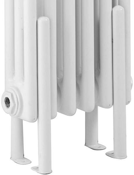 Hudson Reed Colosseum 4 x Floor Mounting Radiator Legs (White).