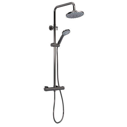 Nuie Showers Thermostatic Bar Shower Valve With Kit (Gun Metal).